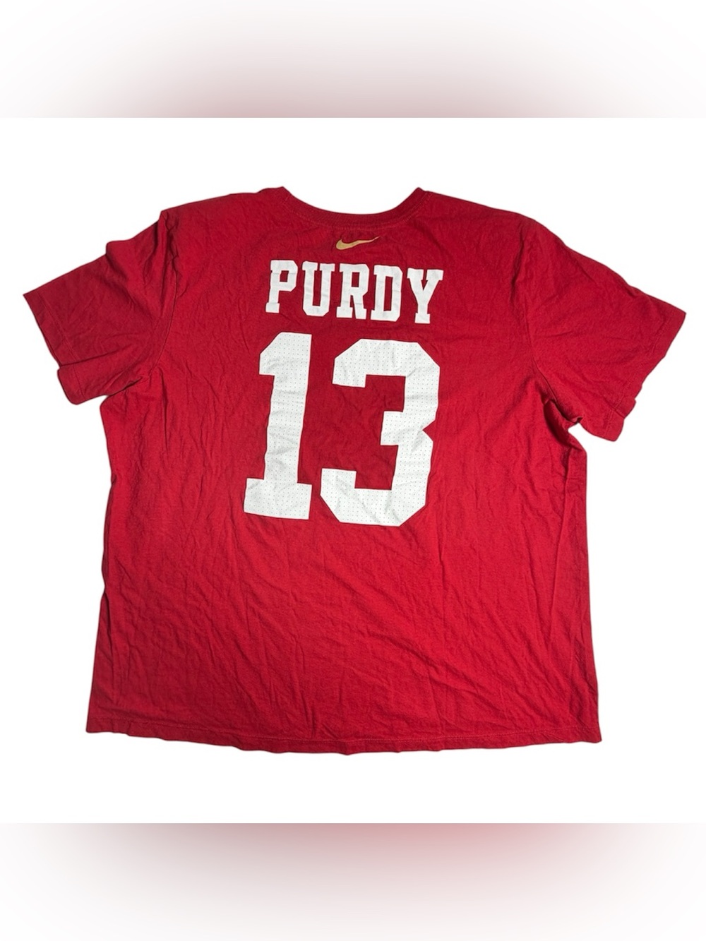 Brock Purdy Shirt San Francisco 49ers NFL Nike Men’s Red Tee Size XXL